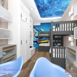 Эскиз дизайна детской комнаты