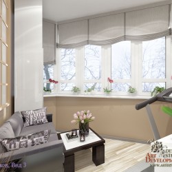 Эскиз дизайна балкона в спальне