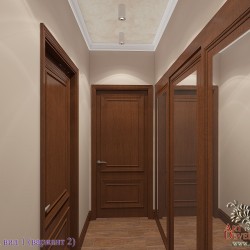 Эскиз дизайна интерьера коридора в классическом стиле