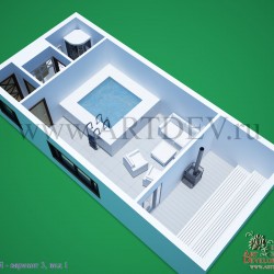 эскиз плана бани с купелью